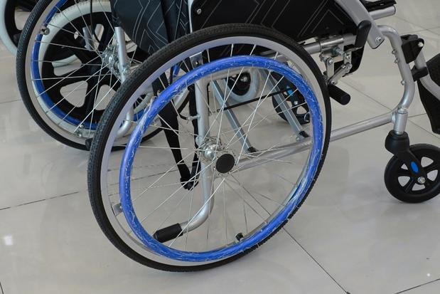 blue wheelchair