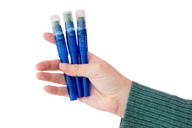 cure twist female catheters in hand